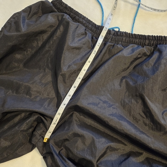 Turnpoint 90s Pants Large Nylon Joggers Black Swishy Track - Picture 11 of 14